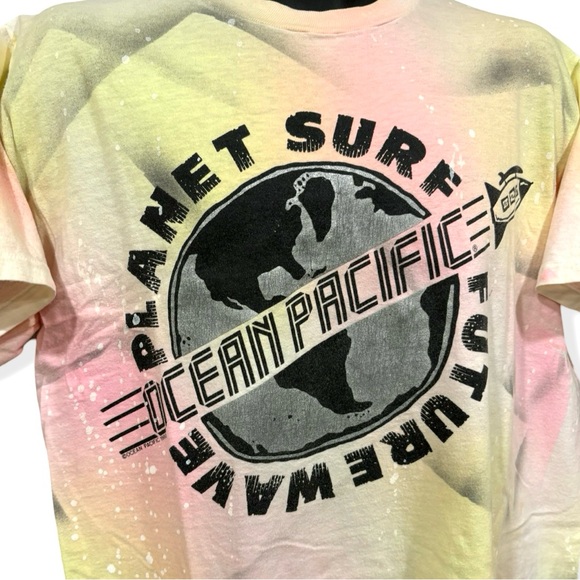 Vintage 1990 Ocean Pacific Planet Surf T-Shirt - Picture 3 of 4